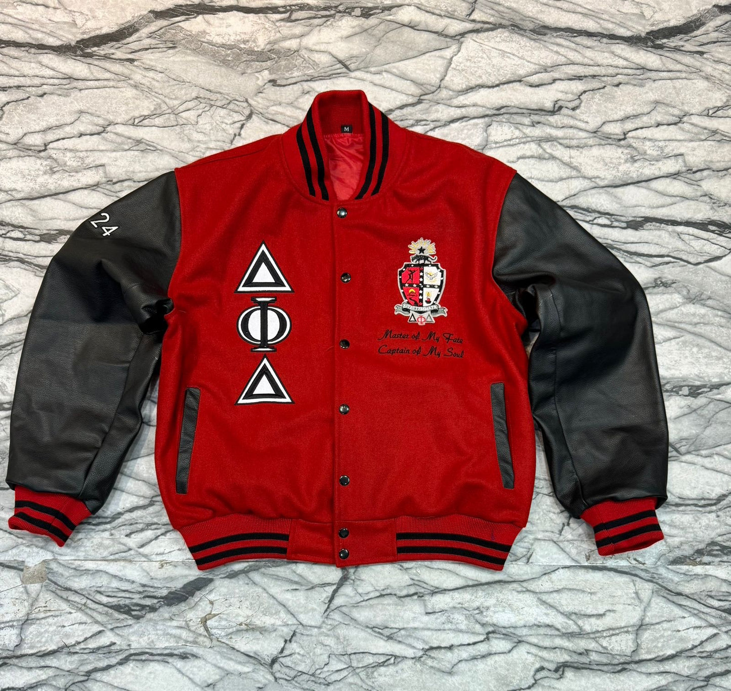 Classic Varsity w/ Leather Sleeves- Fully Customizable