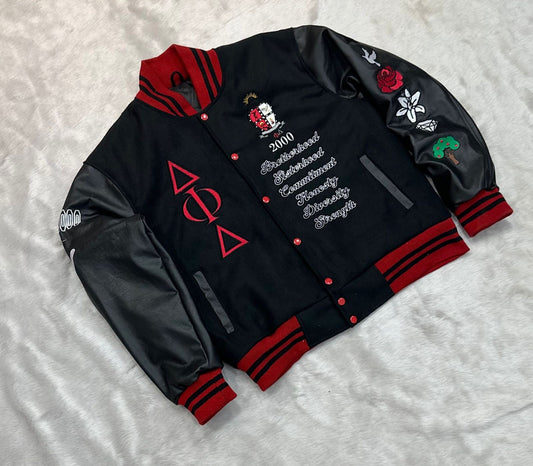 Classic Varsity w/ Leather Sleeves- Fully Customizable